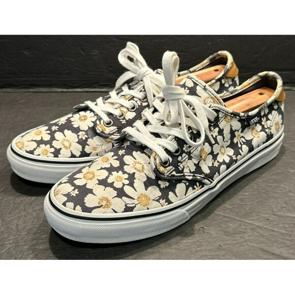 VANS Shoes - Vans Ultra Cush Camden Deluxe Black/White Floral Print Women's Size 9.5